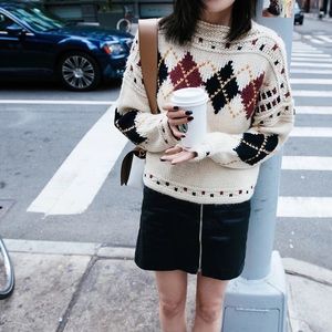 Vintage Geometric Pattern Sweater Pullover